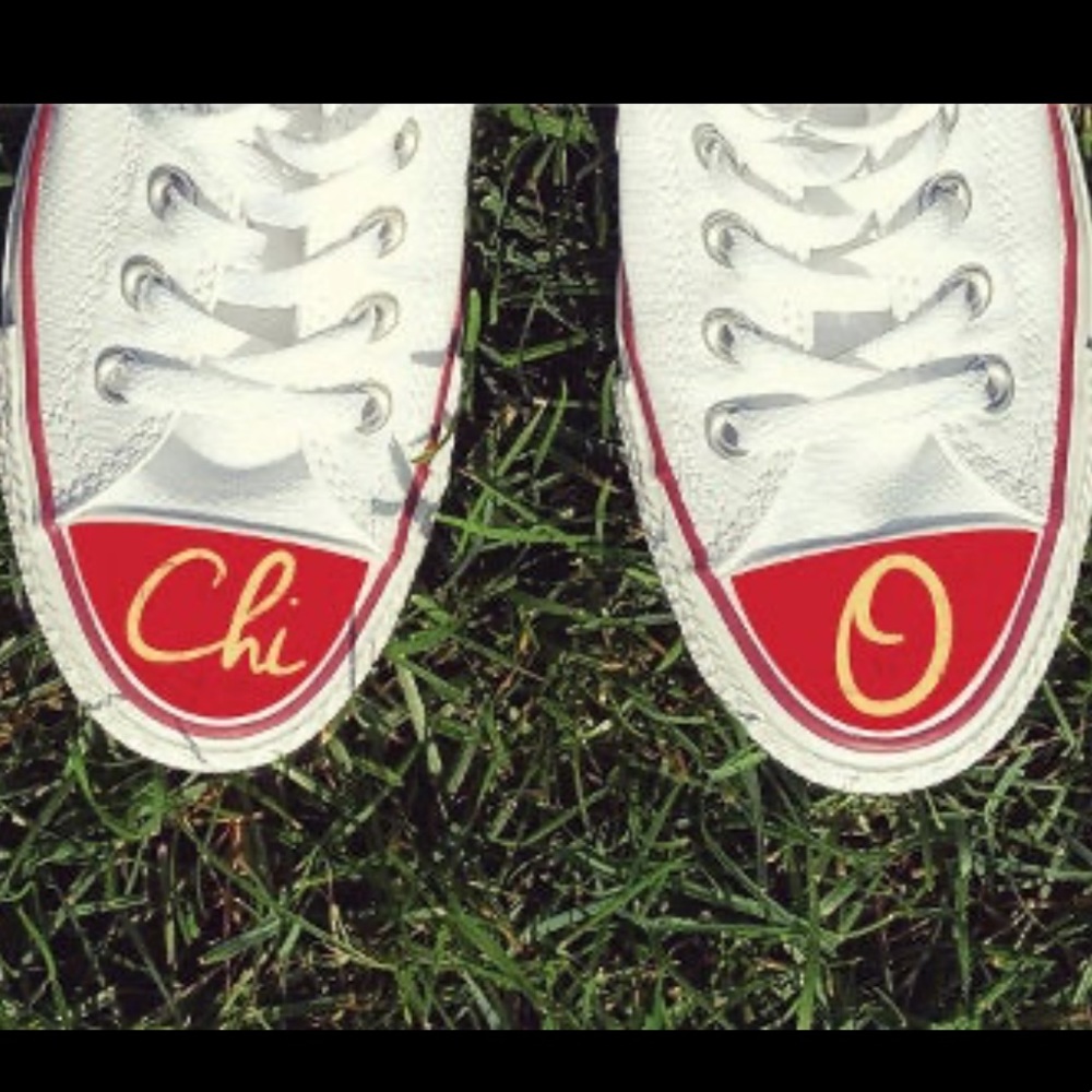 Chi Omega toe cap shoe decal sticker